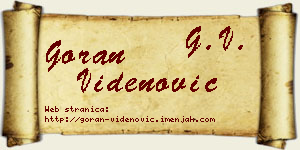 Goran Videnović vizit kartica